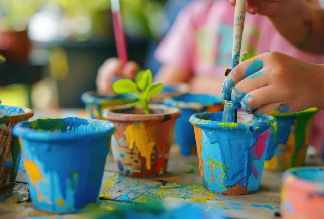 Kids Craft Corner: Painting Succulent Pots